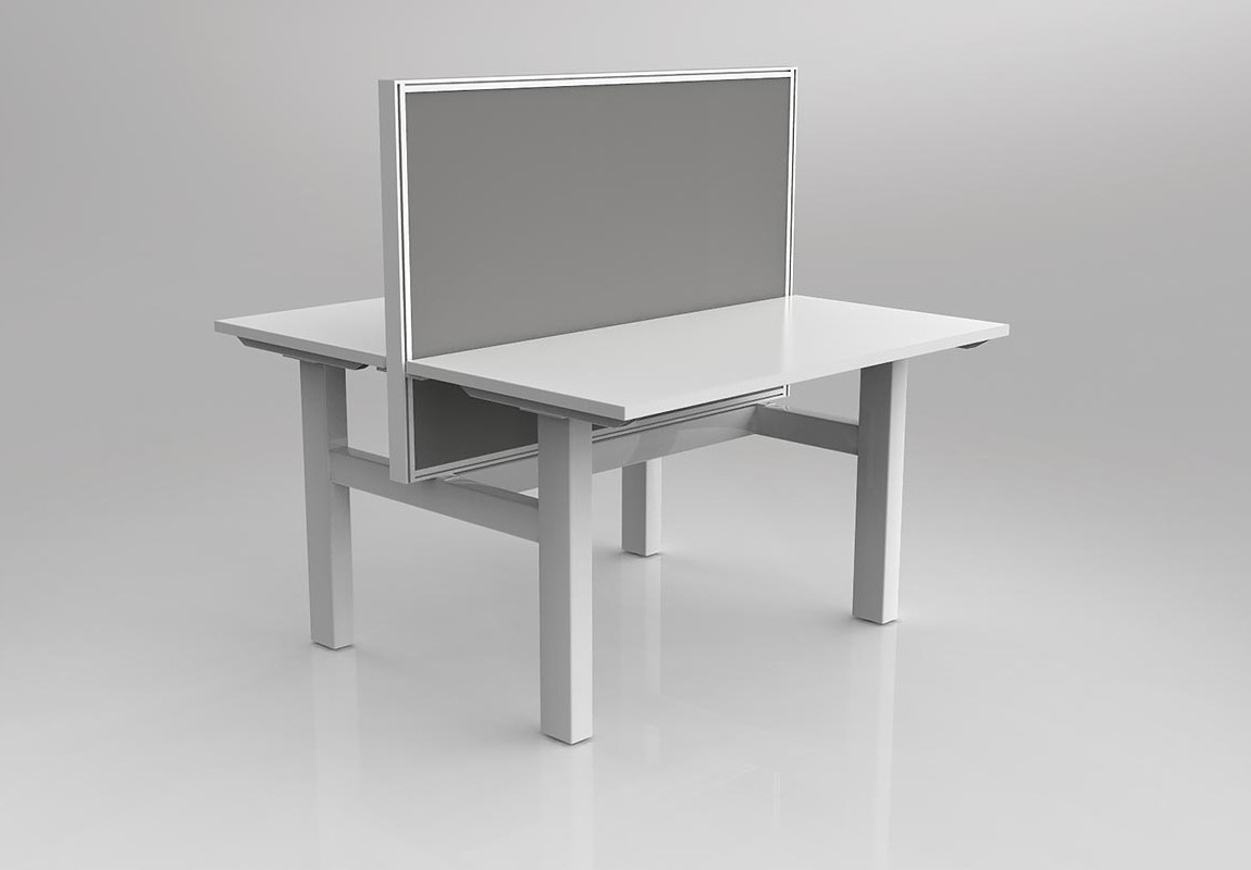 Agile Fixed Height Desk Double Side with Studio 50 Screen